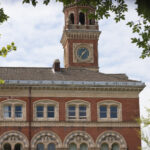 School building clock tower